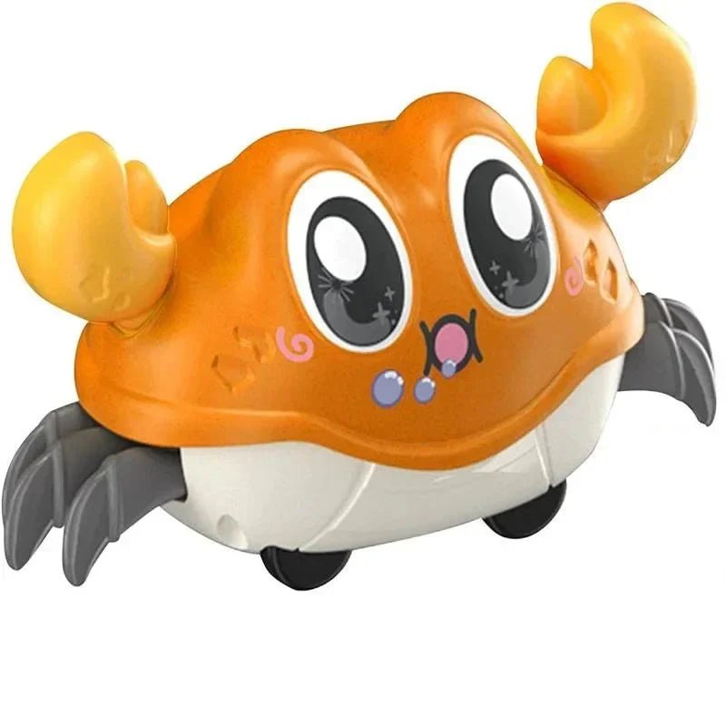 Interactive Crawling Crab Toy - Double Return Force & Bubble Simulation | Fun Baby Sensory Toy for Toddlers
