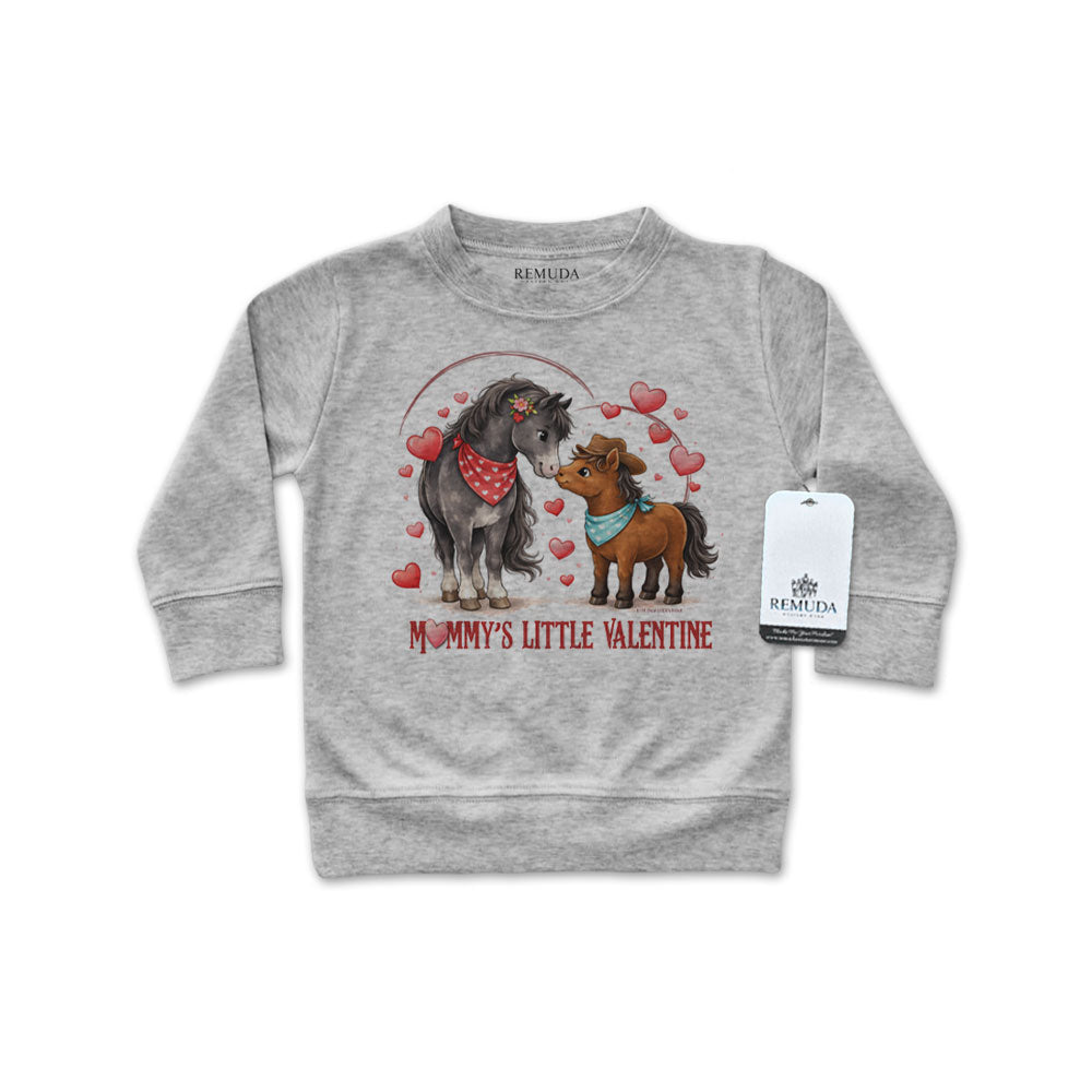 Mommy's Little Valentine Cowboy - Western Infant Boys Long Sleeve Pullover Shirt