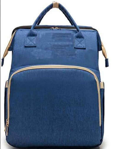3-in-1 Convertible Baby Diaper Backpack with Foldable Travel Crib & USB Charging Port