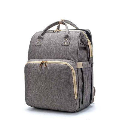 3-in-1 Convertible Baby Diaper Backpack with Foldable Travel Crib & USB Charging Port