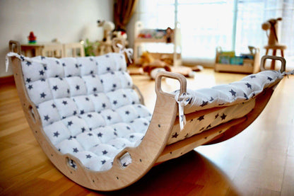 Montessori Climber Set: Arch, Rocker, Ramp, and Pillow